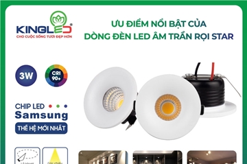 5+ ƯU ĐIỂM NỔI BẬT CỦA DÒNG ĐÈN LED ÂM TRẦN RỌI STAR